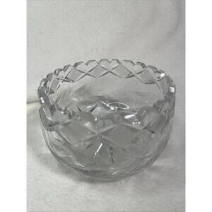 LAUSITZER 24% LEAD CRYSTAL COMPOTE BOWLS HAND CUT GLASS GERMAN